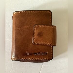 Hill Burry Vintage Quality Leather Zip Wallet